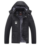 Men's Waterproof Jacket Thick Warm Winter Fleece Jacket Large Size - Acapparelstore